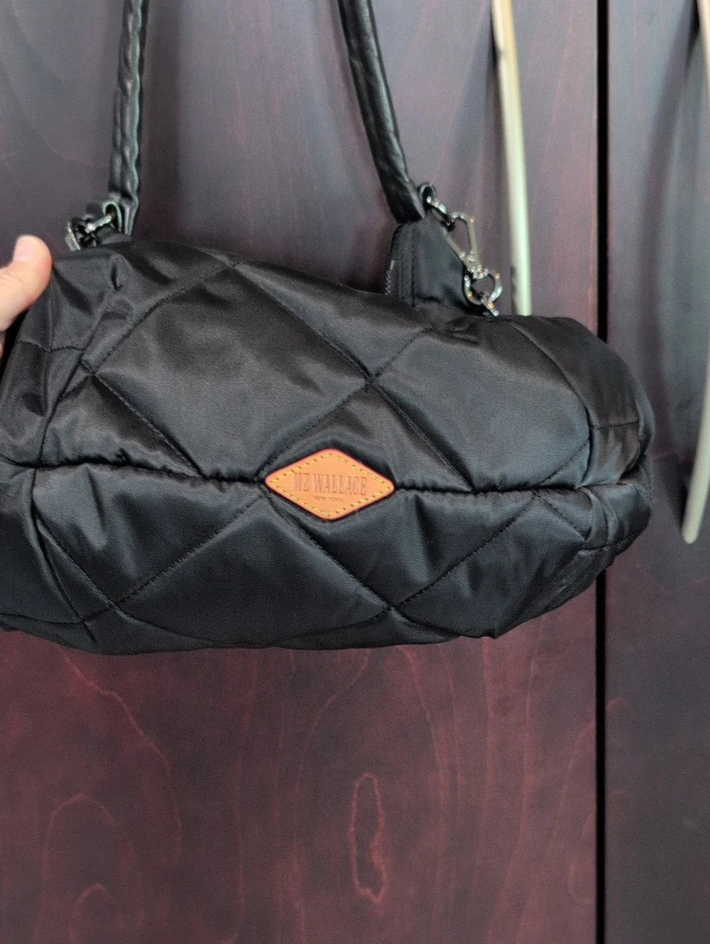 MZ Wallace Madision Shoulder Bag Black/Gunmetal